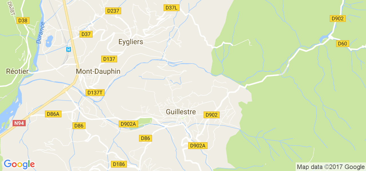 map de la ville de Guillestre