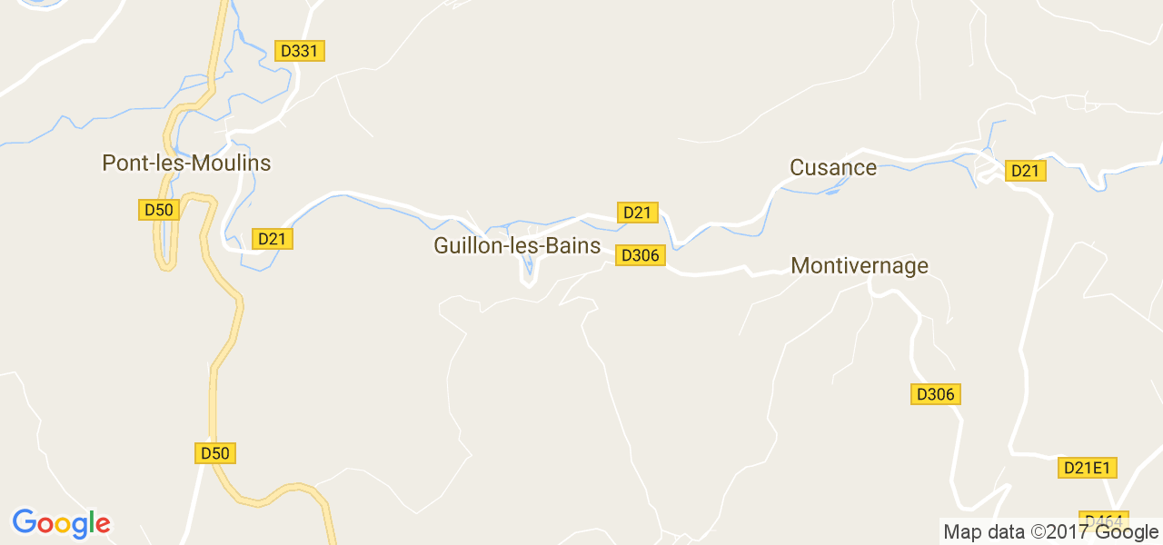 map de la ville de Guillon-les-Bains