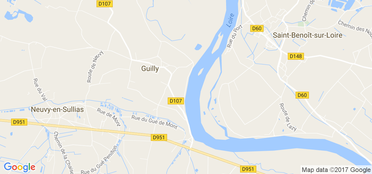 map de la ville de Guilly