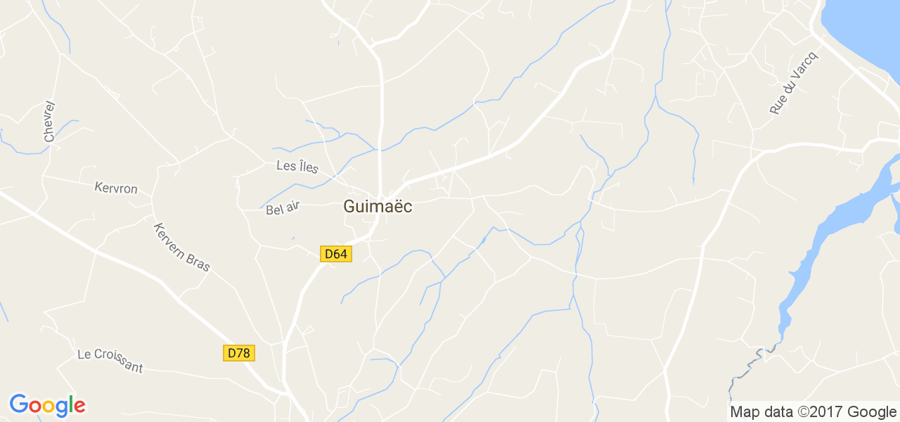 map de la ville de Guimaëc