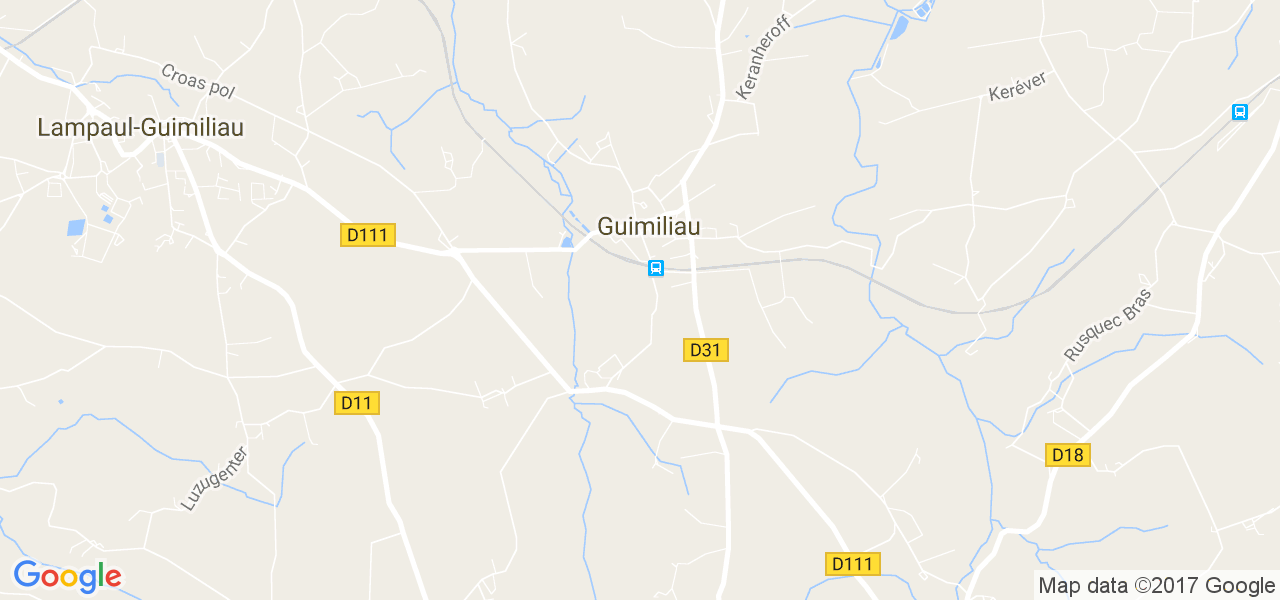 map de la ville de Guimiliau