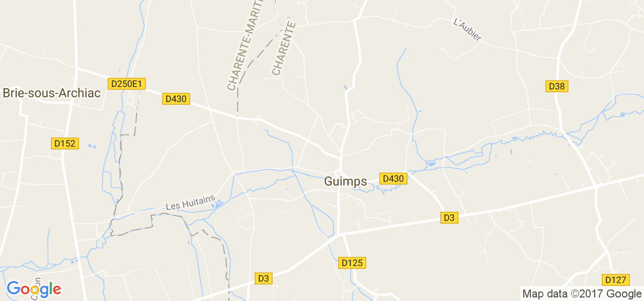 map de la ville de Guimps