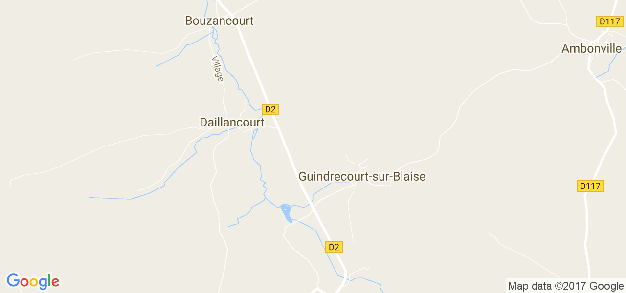 map de la ville de Guindrecourt-sur-Blaise