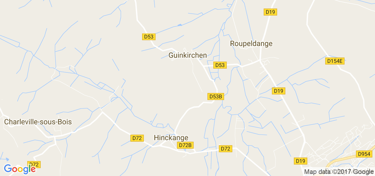 map de la ville de Guinkirchen