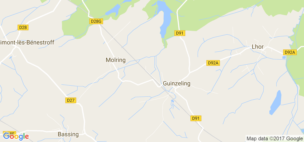 map de la ville de Guinzeling