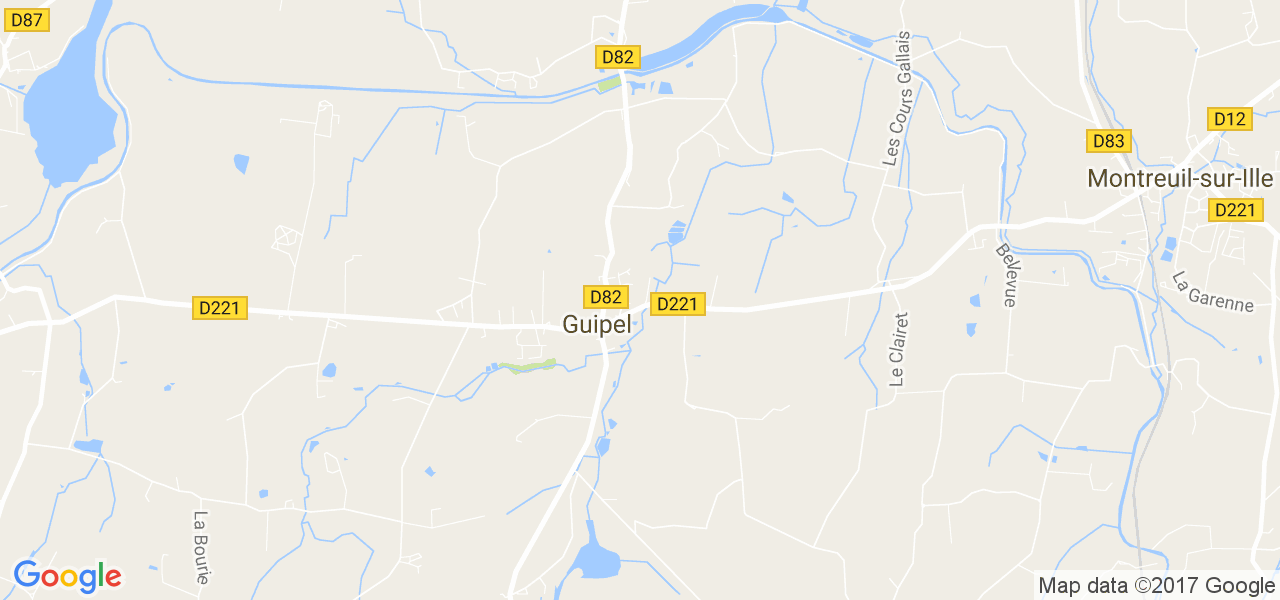 map de la ville de Guipel