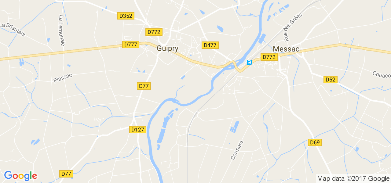 map de la ville de Guipry