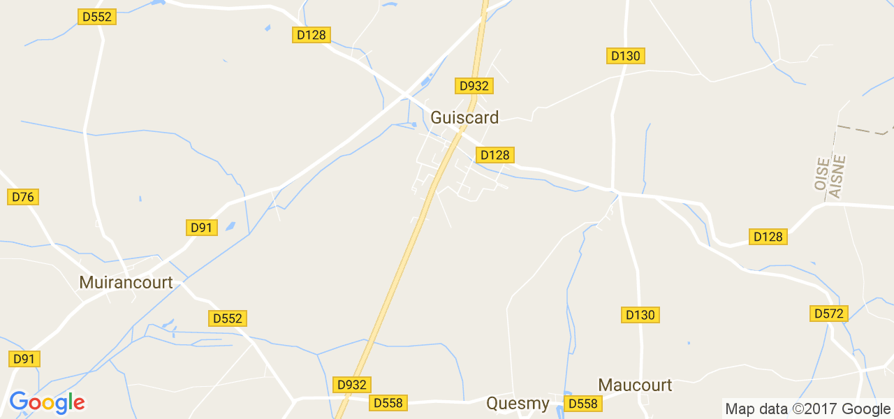 map de la ville de Guiscard