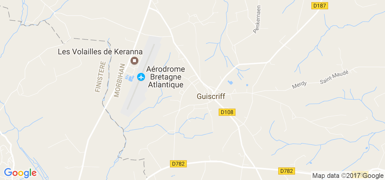 map de la ville de Guiscriff