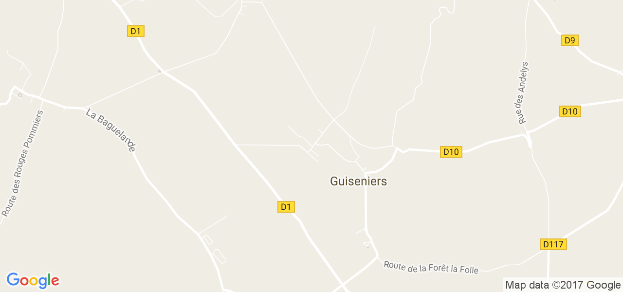 map de la ville de Guiseniers