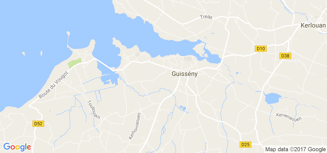 map de la ville de Guissény