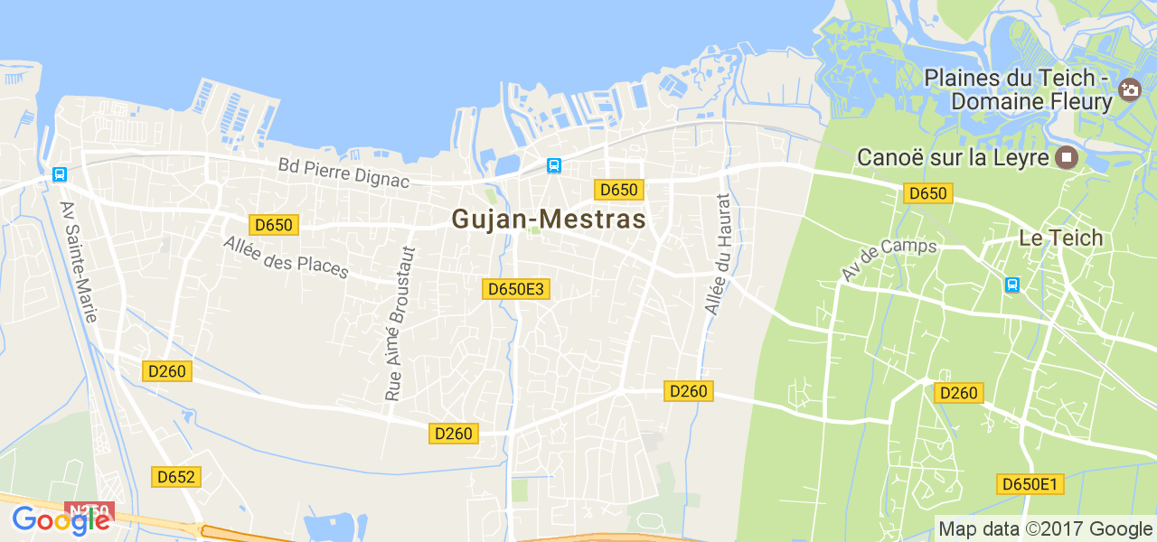 map de la ville de Gujan-Mestras