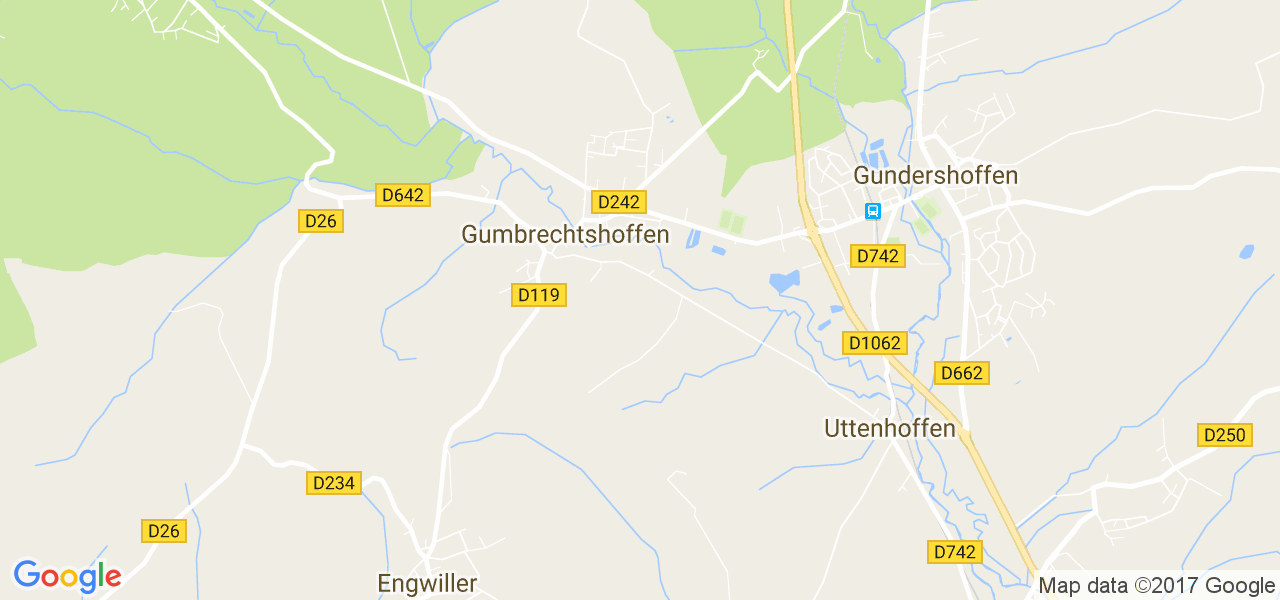 map de la ville de Gumbrechtshoffen