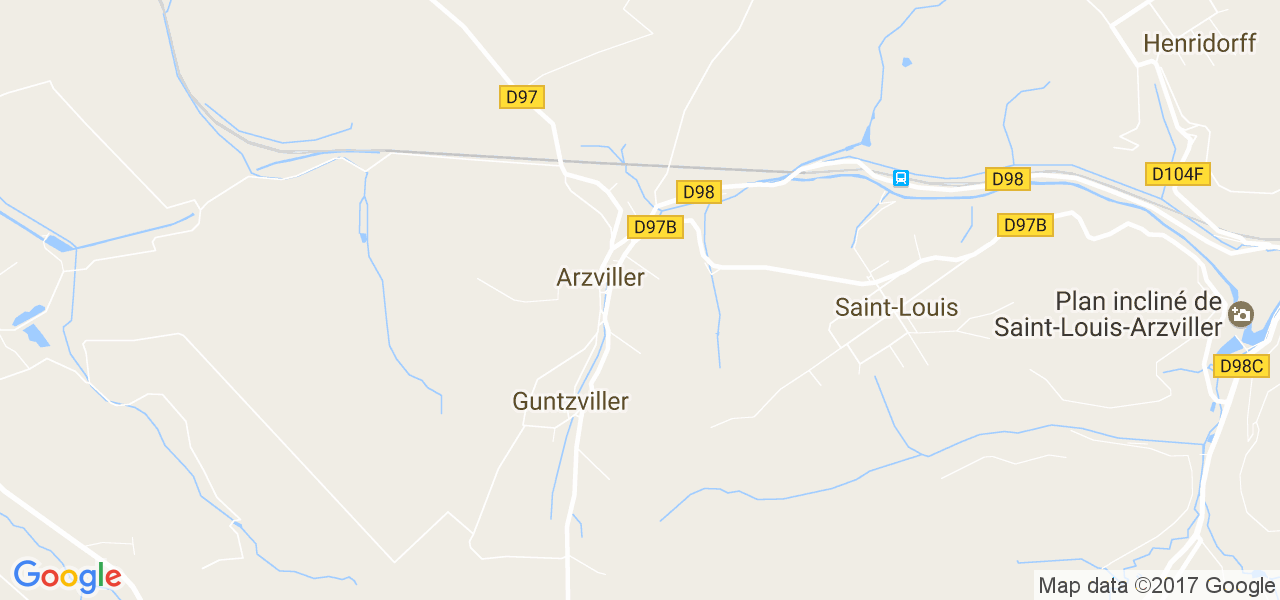 map de la ville de Guntzviller