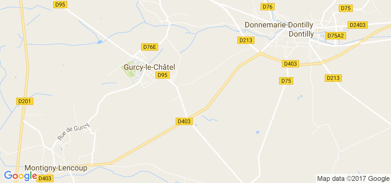 map de la ville de Gurcy-le-Châtel