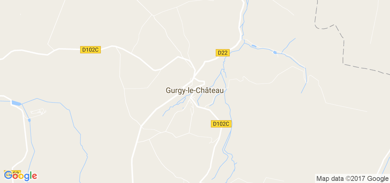 map de la ville de Gurgy-le-Château