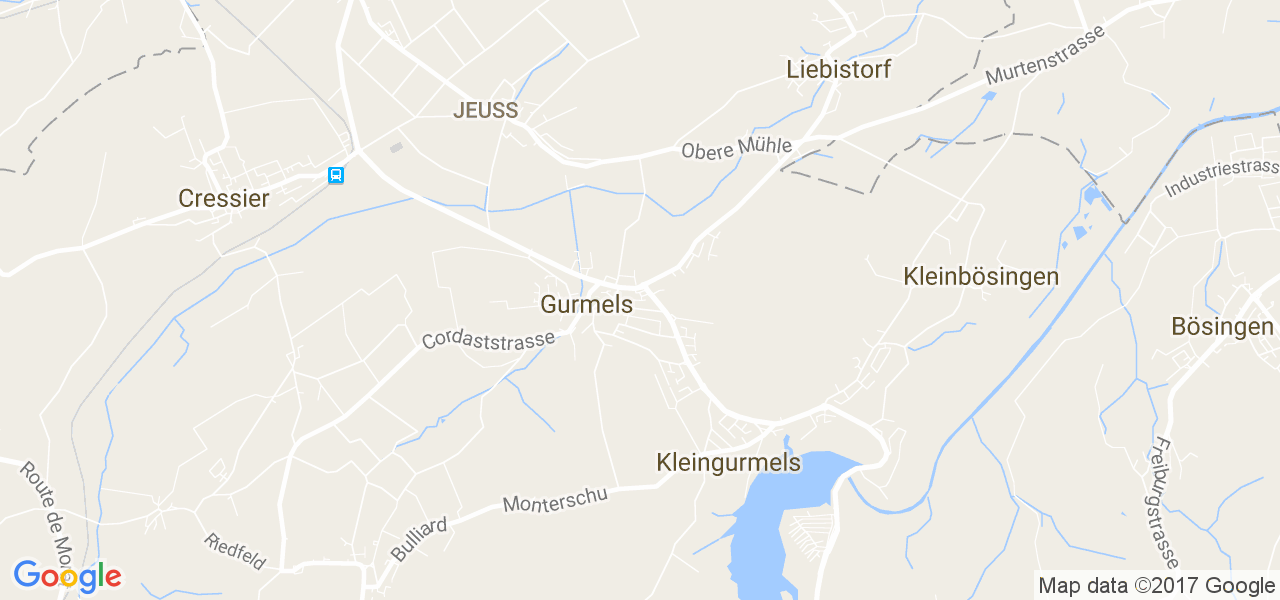 map de la ville de Gurmels