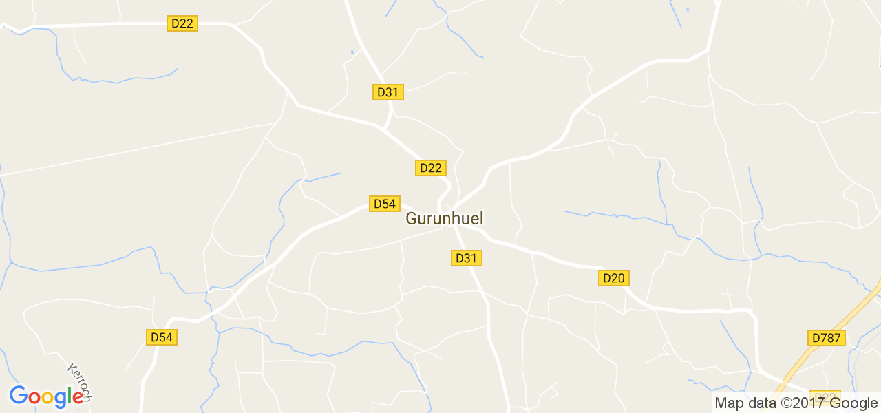 map de la ville de Gurunhuel