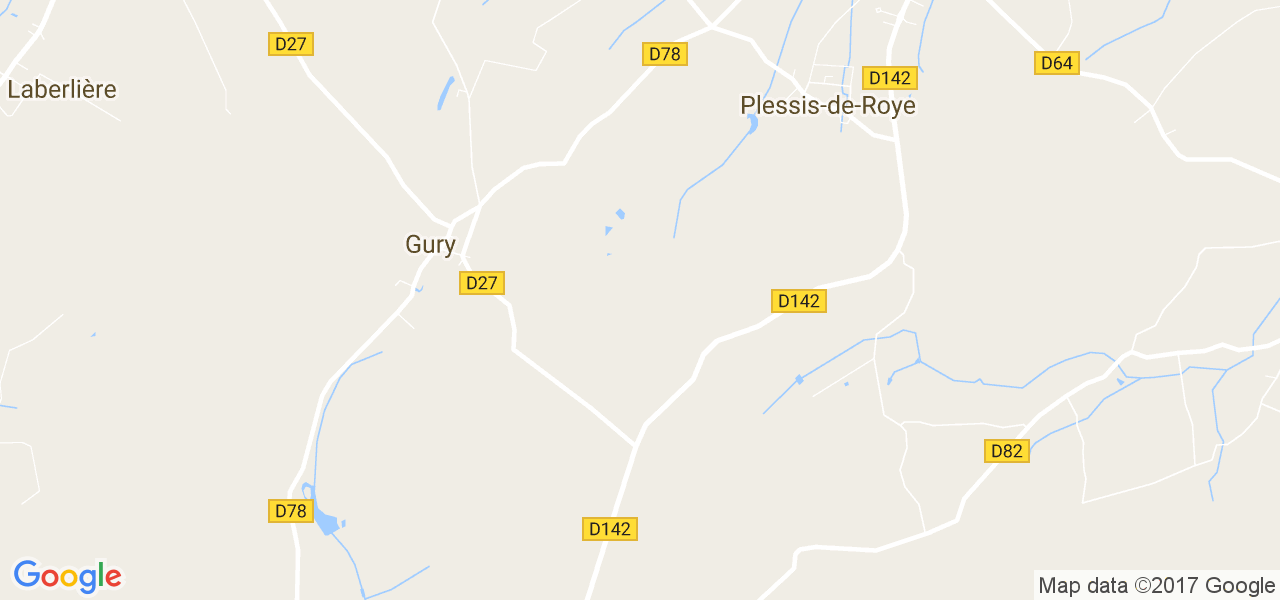 map de la ville de Gury