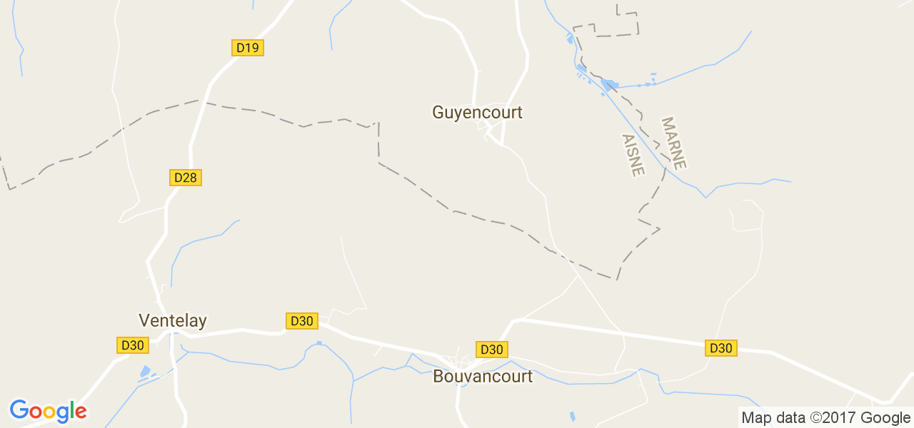 map de la ville de Guyencourt