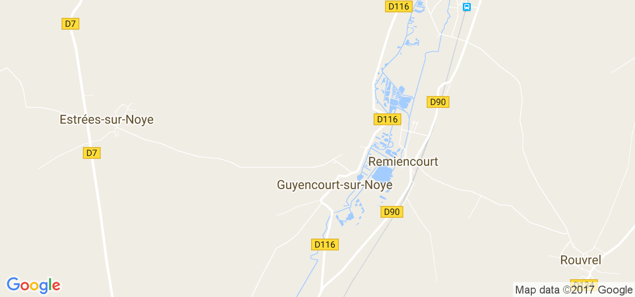 map de la ville de Guyencourt-sur-Noye