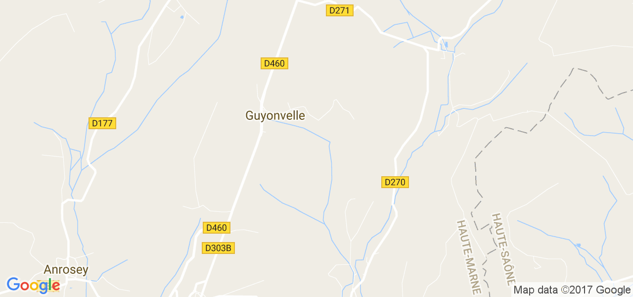 map de la ville de Guyonvelle