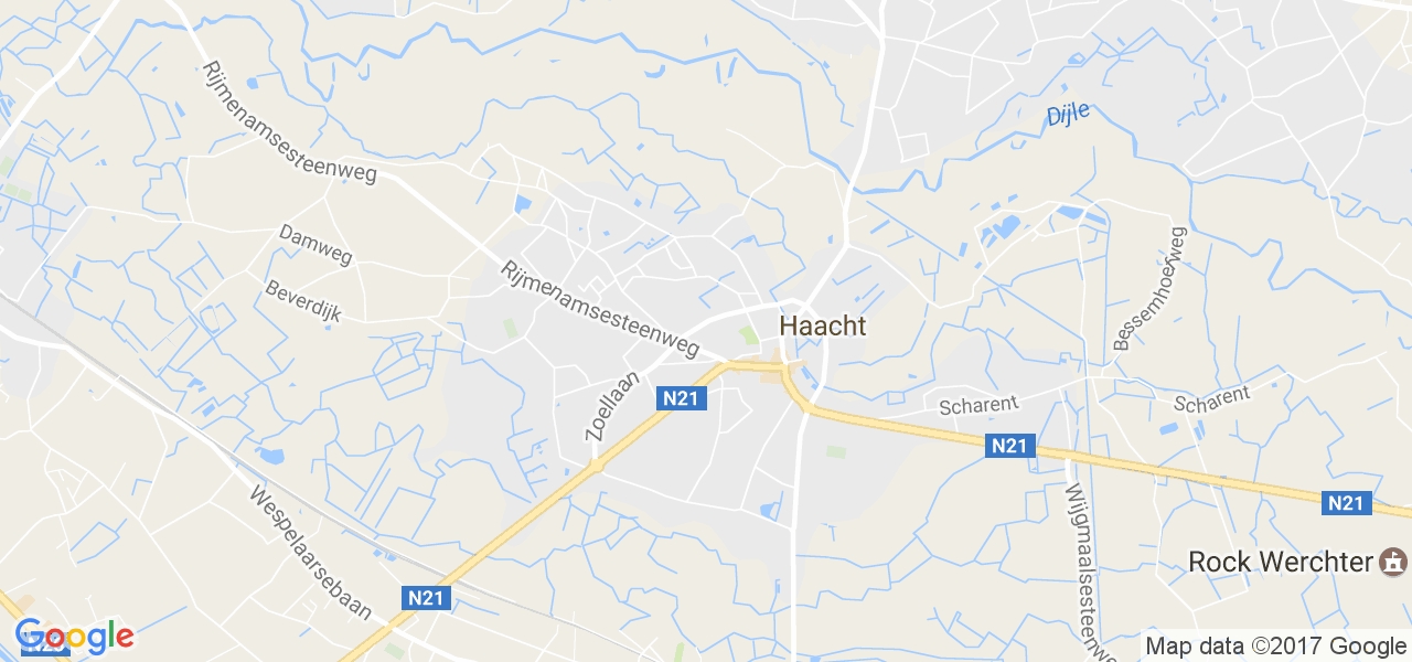 map de la ville de Haacht