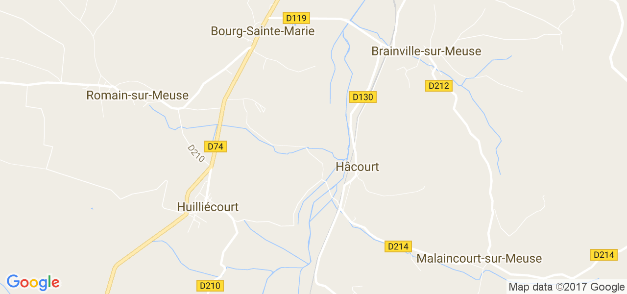 map de la ville de Hâcourt