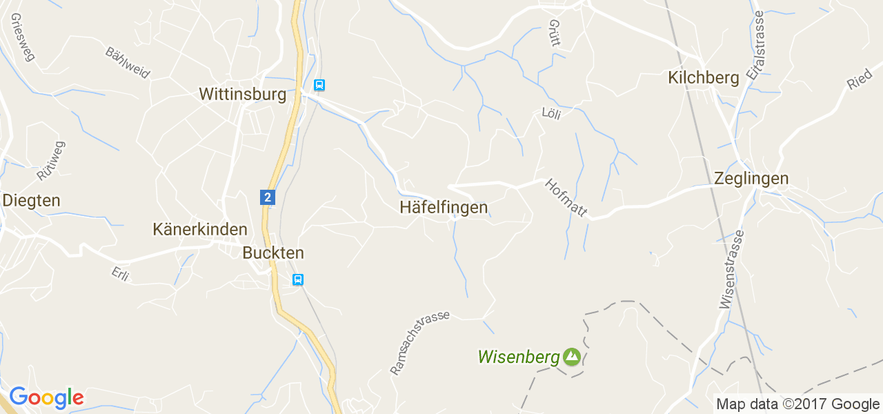 map de la ville de Häfelfingen