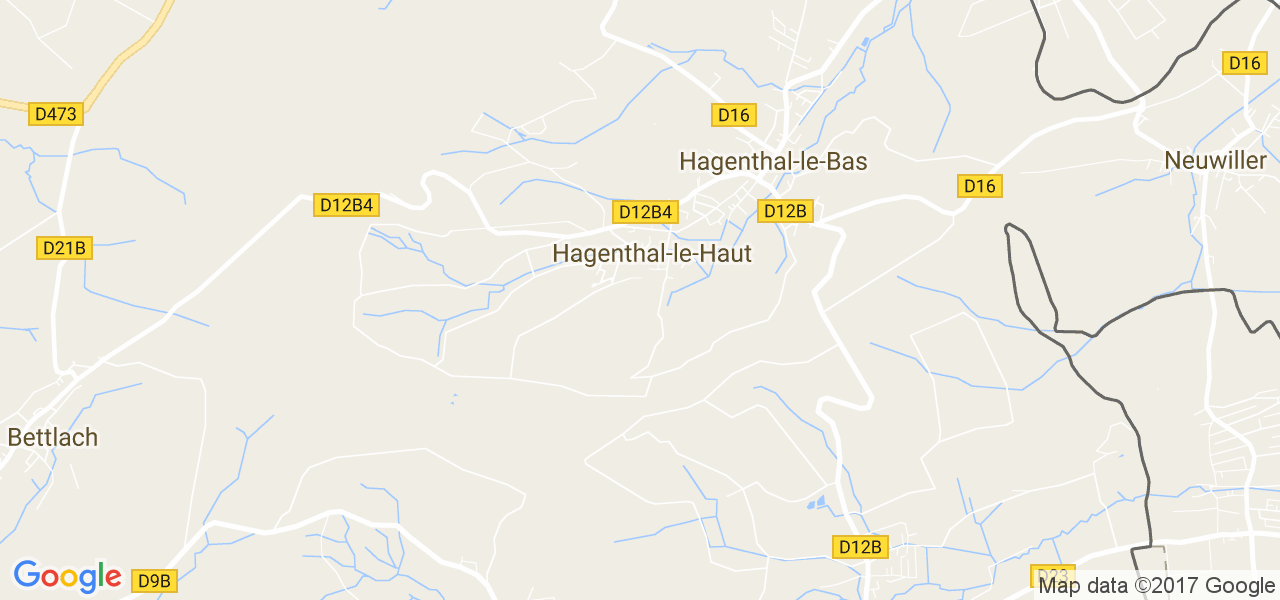 map de la ville de Hagenthal-le-Bas