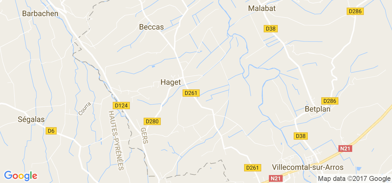 map de la ville de Haget