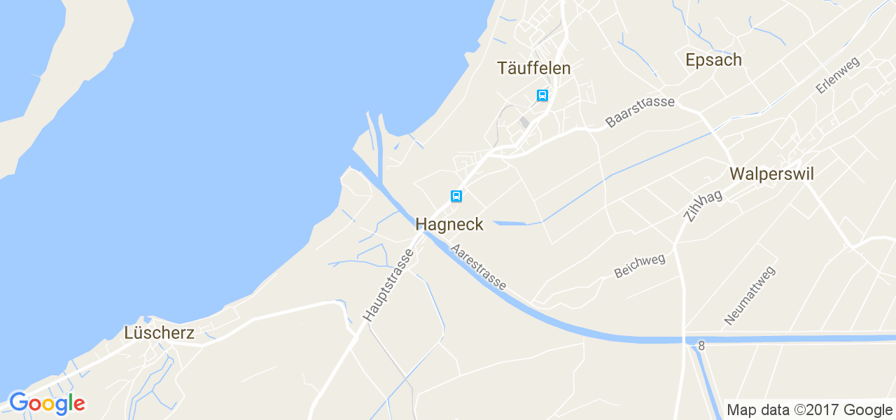 map de la ville de Hagneck