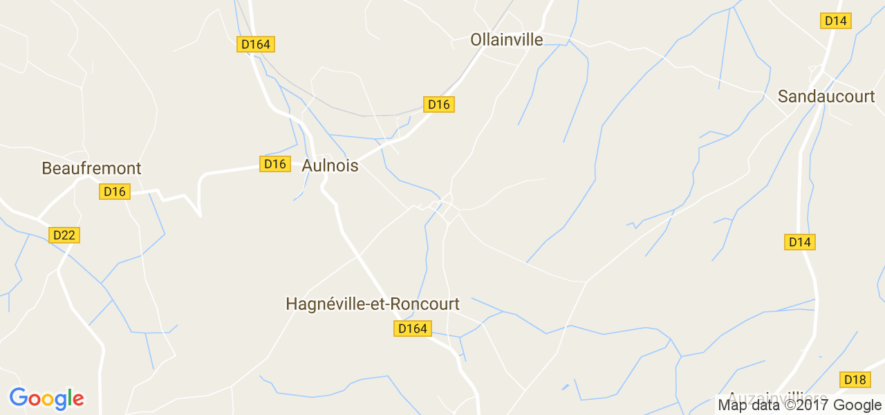 map de la ville de Hagnéville-et-Roncourt