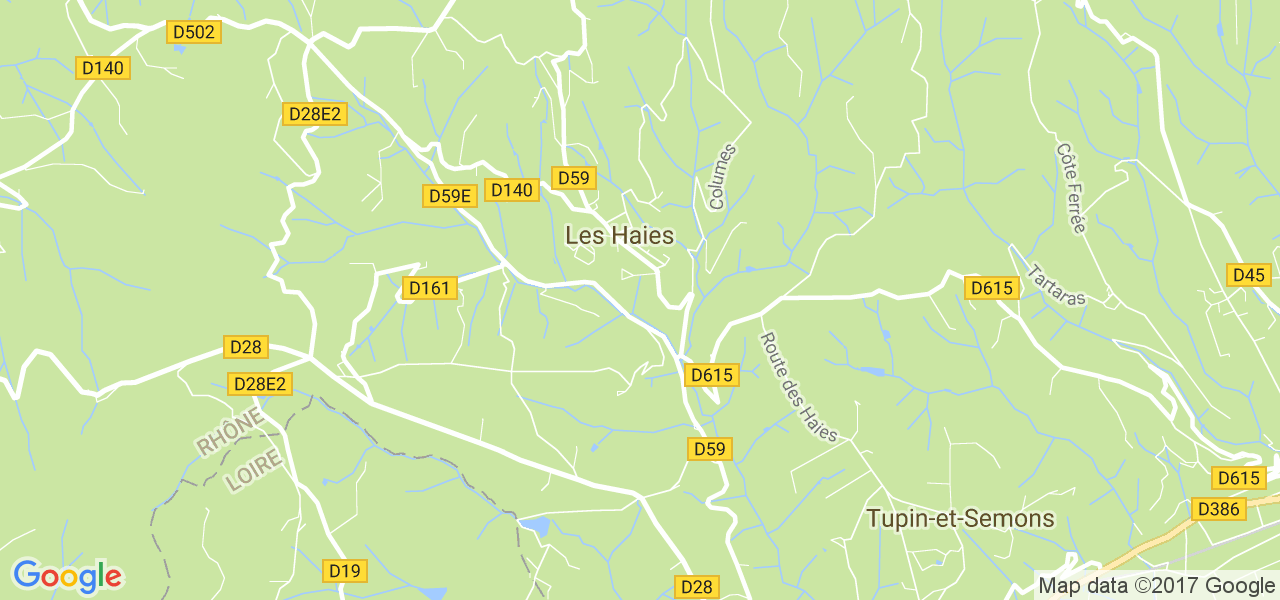 map de la ville de Haies