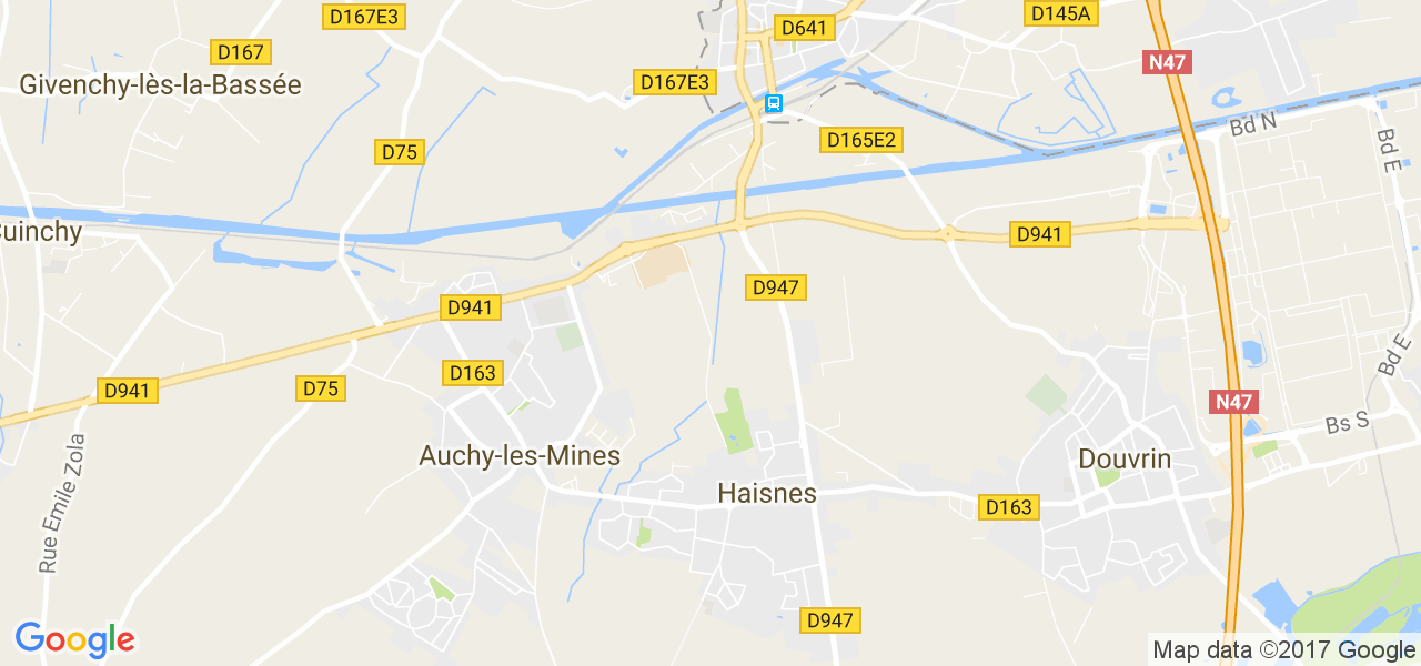 map de la ville de Haisnes