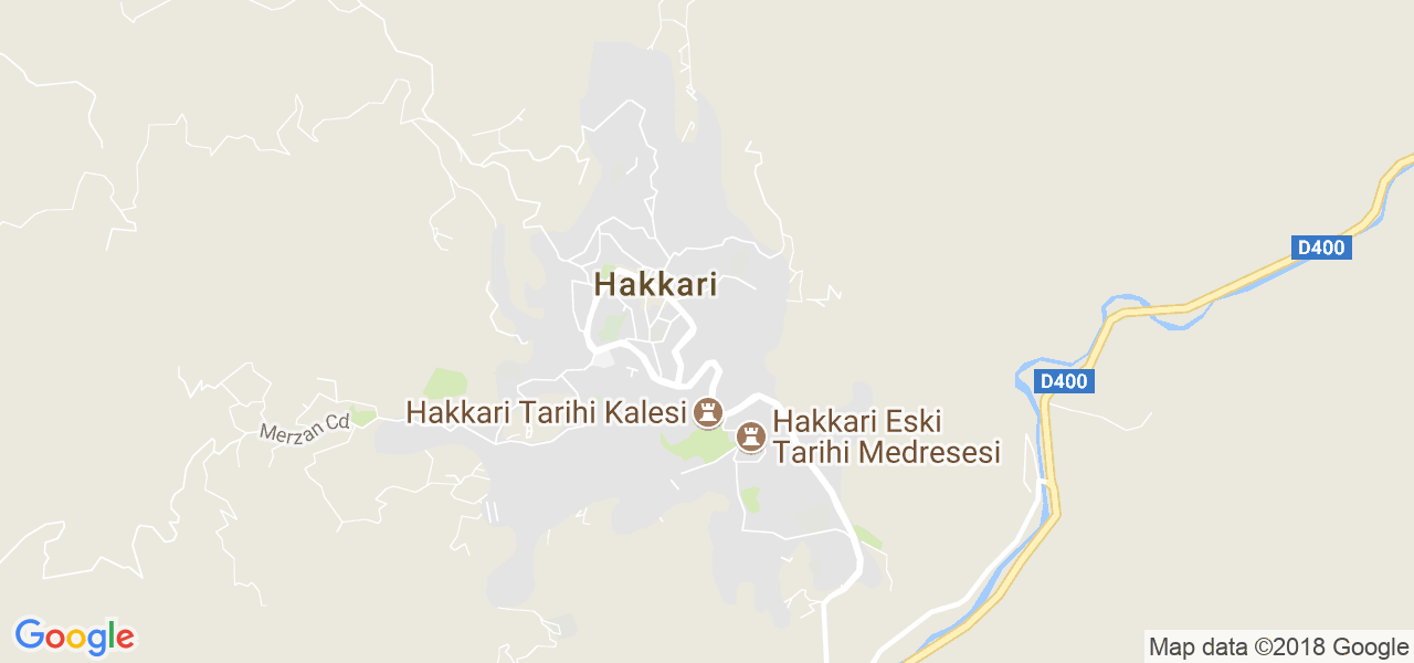 map of the city of Hakkari