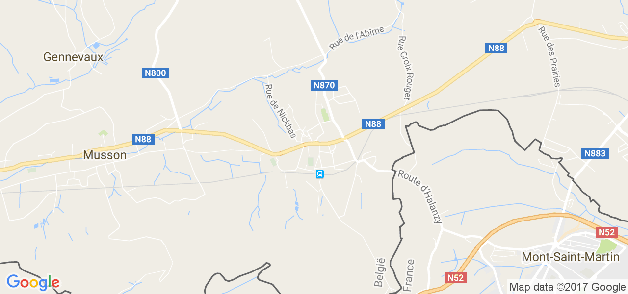 map de la ville de Halanzy