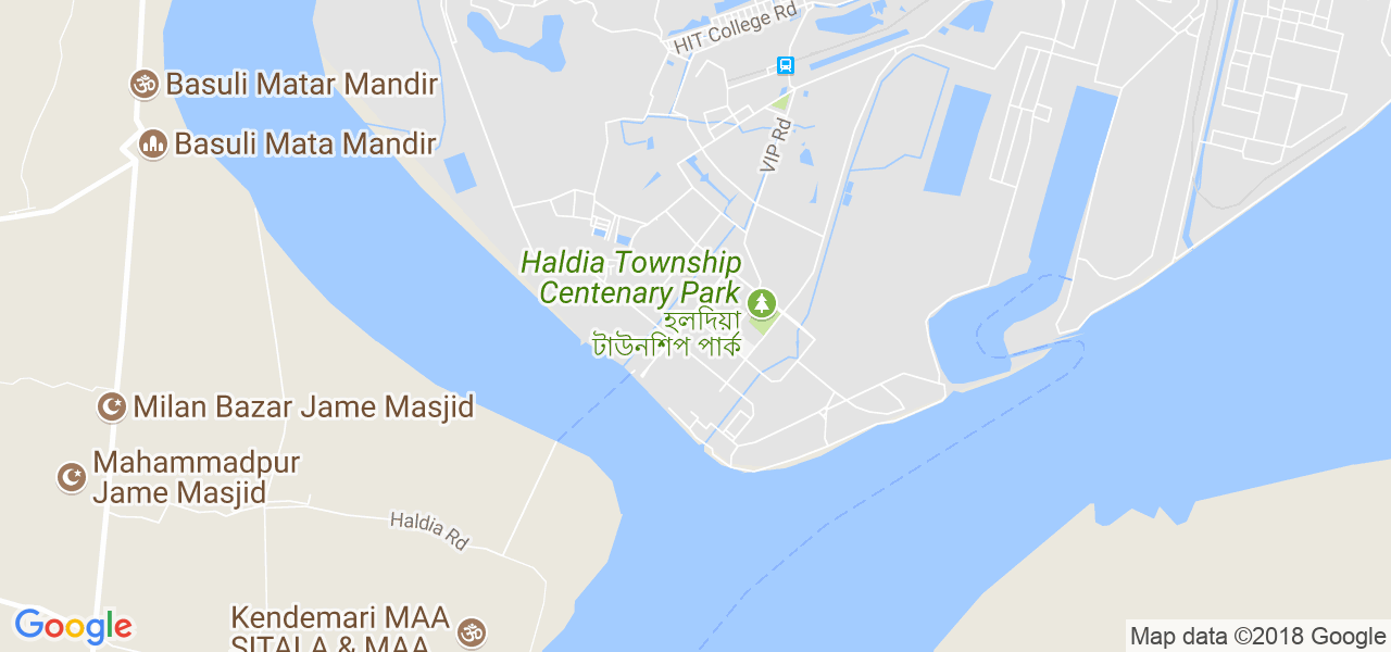 map de la ville de Haldia