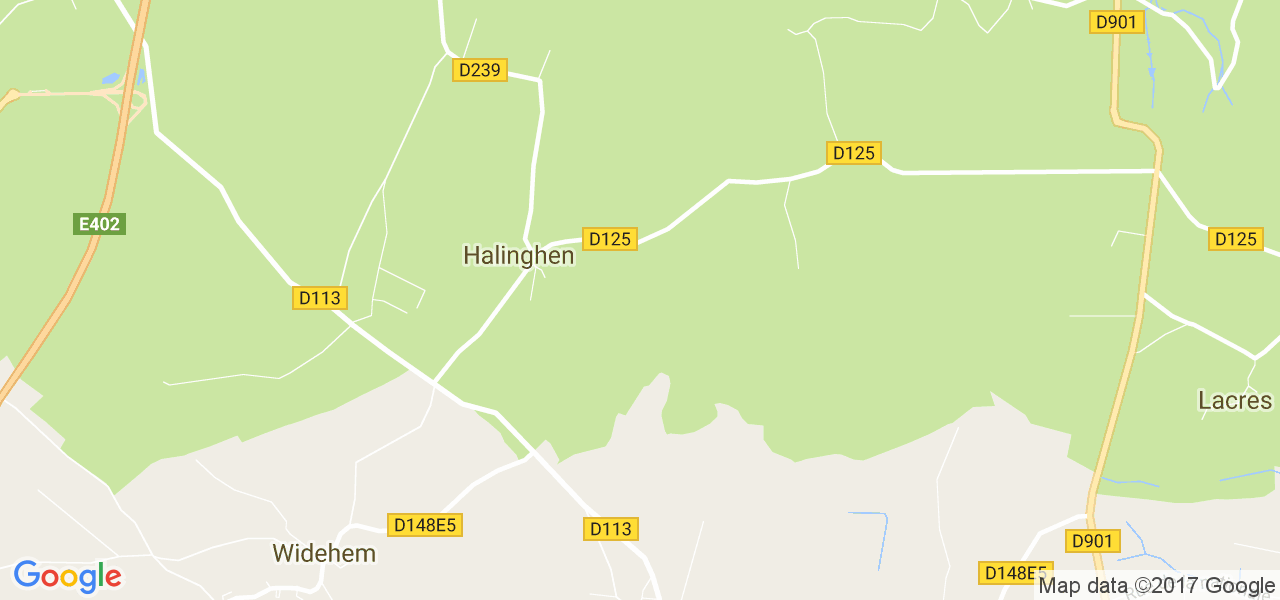 map de la ville de Halinghen