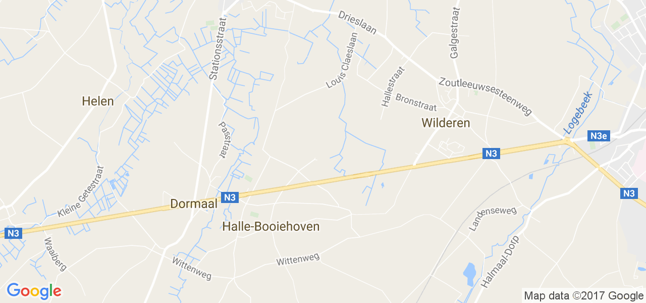 map de la ville de Halle-Booienhoven