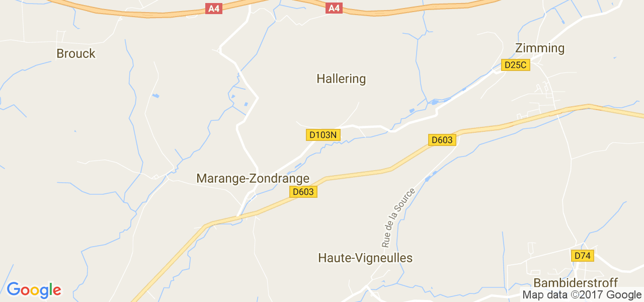 map de la ville de Hallering