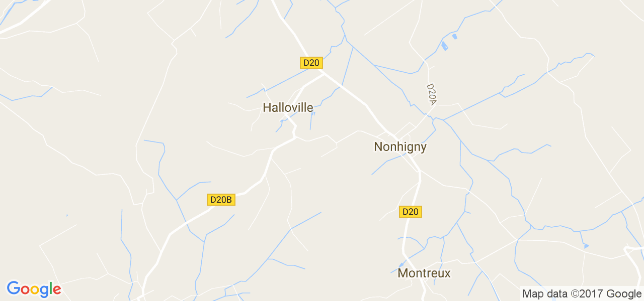 map de la ville de Halloville