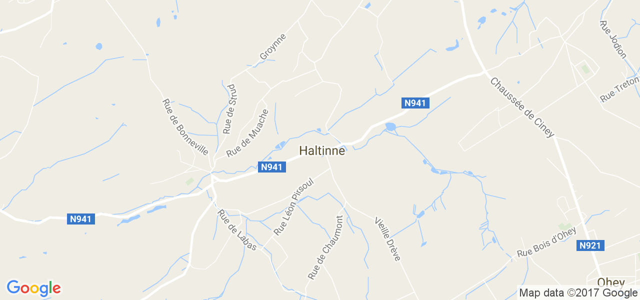 map de la ville de Haltinne