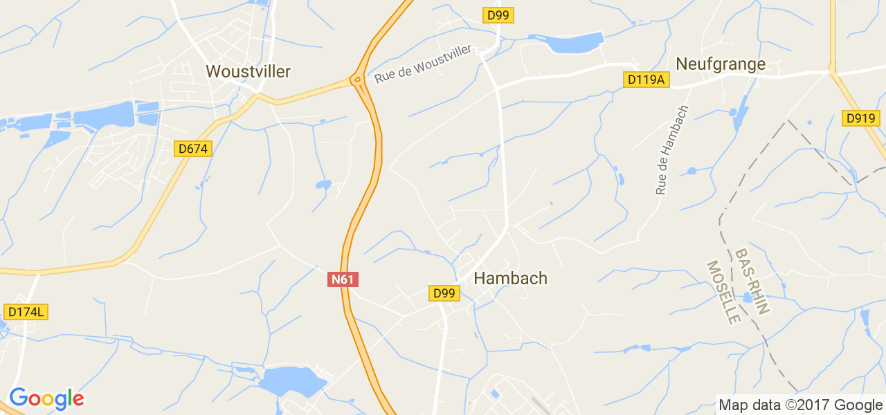 map de la ville de Hambach