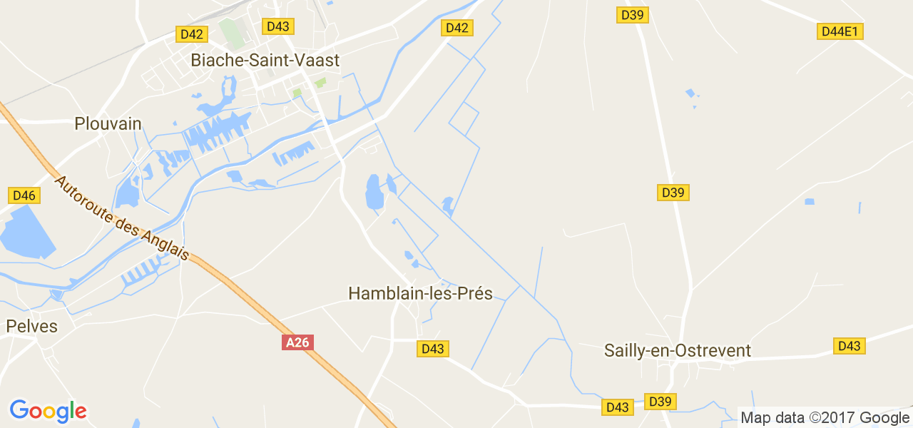 map de la ville de Hamblain-les-Prés