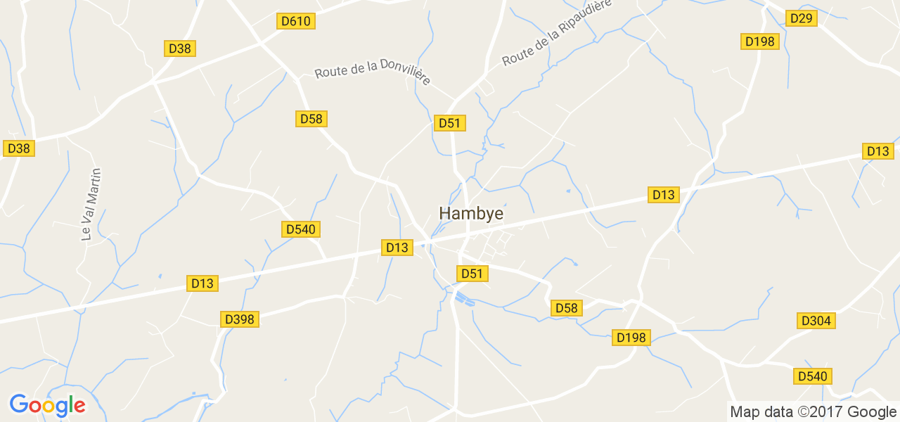 map de la ville de Hambye