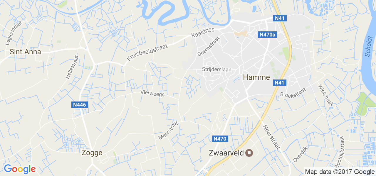 map de la ville de Hamme