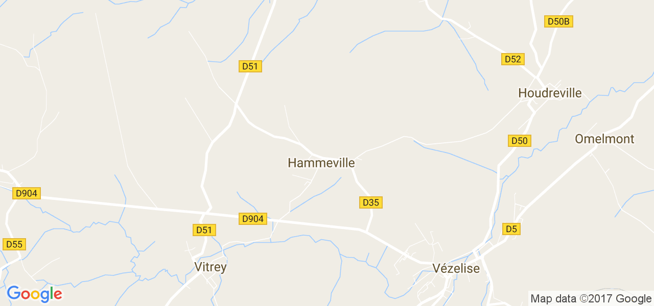 map de la ville de Hammeville