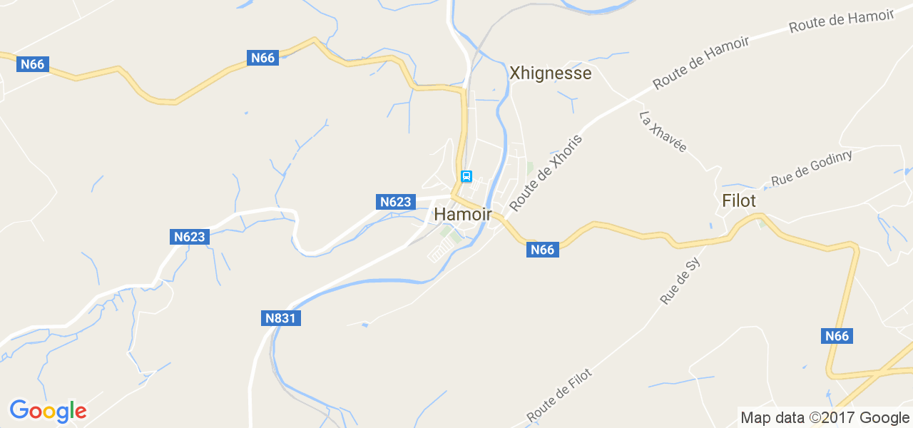 map de la ville de Hamoir