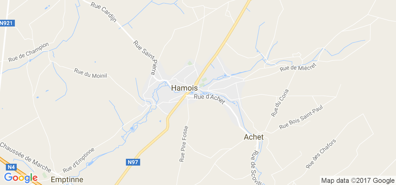 map de la ville de Hamois